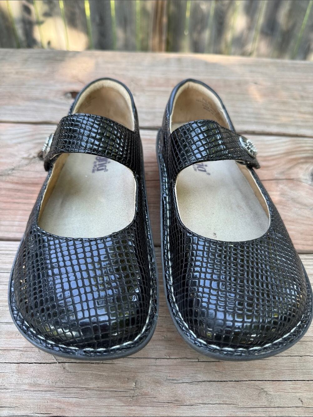 Alegria Paloma Mary Jane Loafers Shoes EU 38 Black